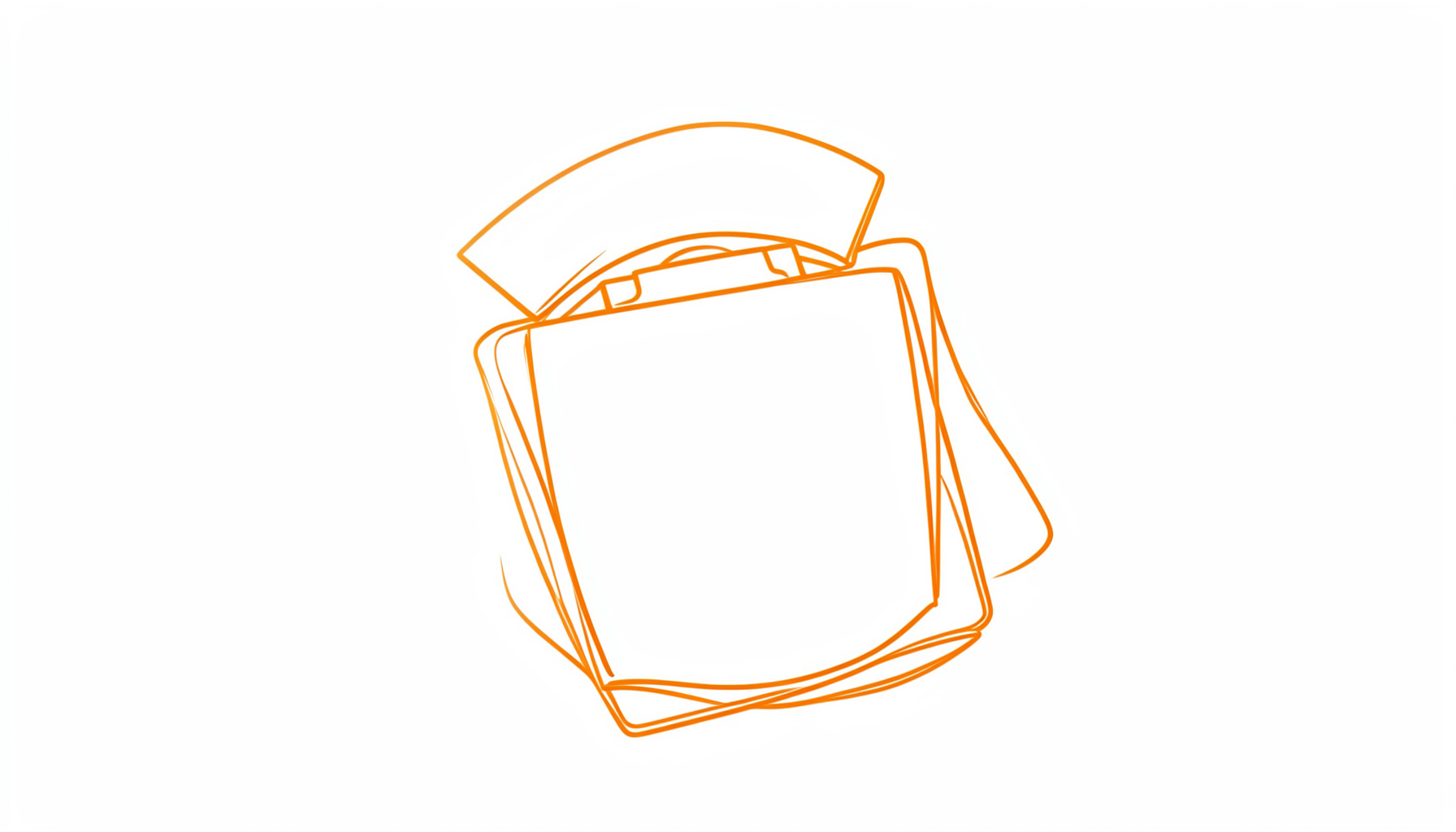 Simple line drawing of a nurse's cap and clipboard, warm amber highlights on light grey
